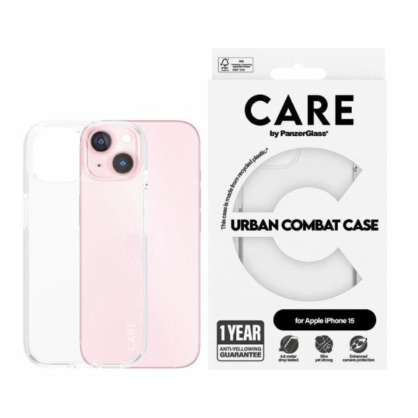 CARE by PanzerGlass Urban Combat Case til iPhone 15 - gennemsigtig
