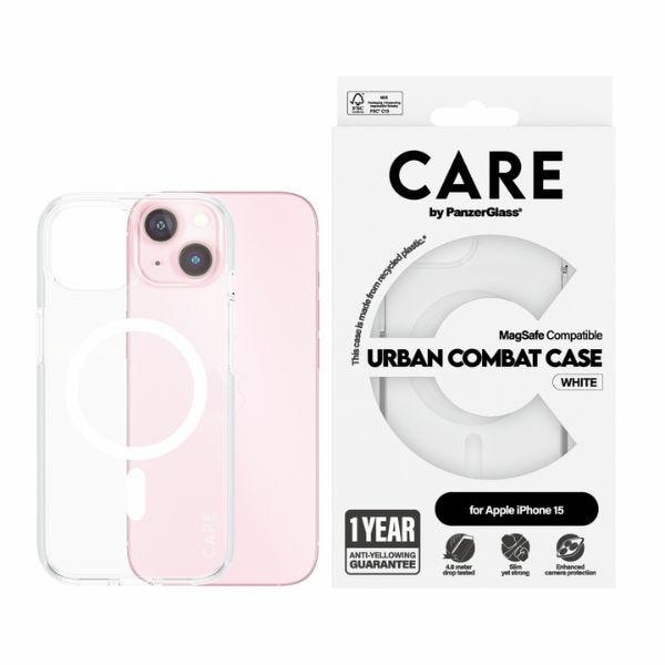 CARE by PanzerGlass Urban Combat Case MagSafe til iPhone 15 - Hvid