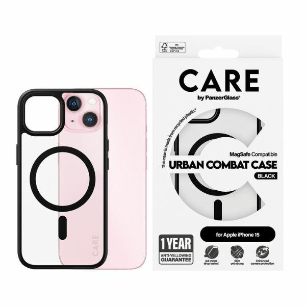 CARE by PanzerGlass Urban Combat Case MagSafe til iPhone 15 - Sort