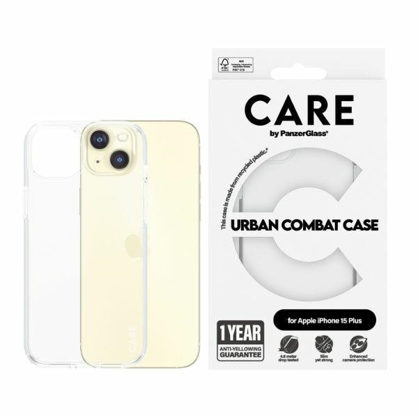 CARE by PanzerGlass Urban Combat-etui til iPhone 15 Plus - Klar