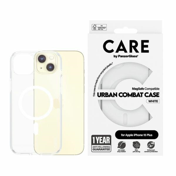 CARE by PanzerGlass Urban Combat Case MagSafe til iPhone 15 Plus - Hvid