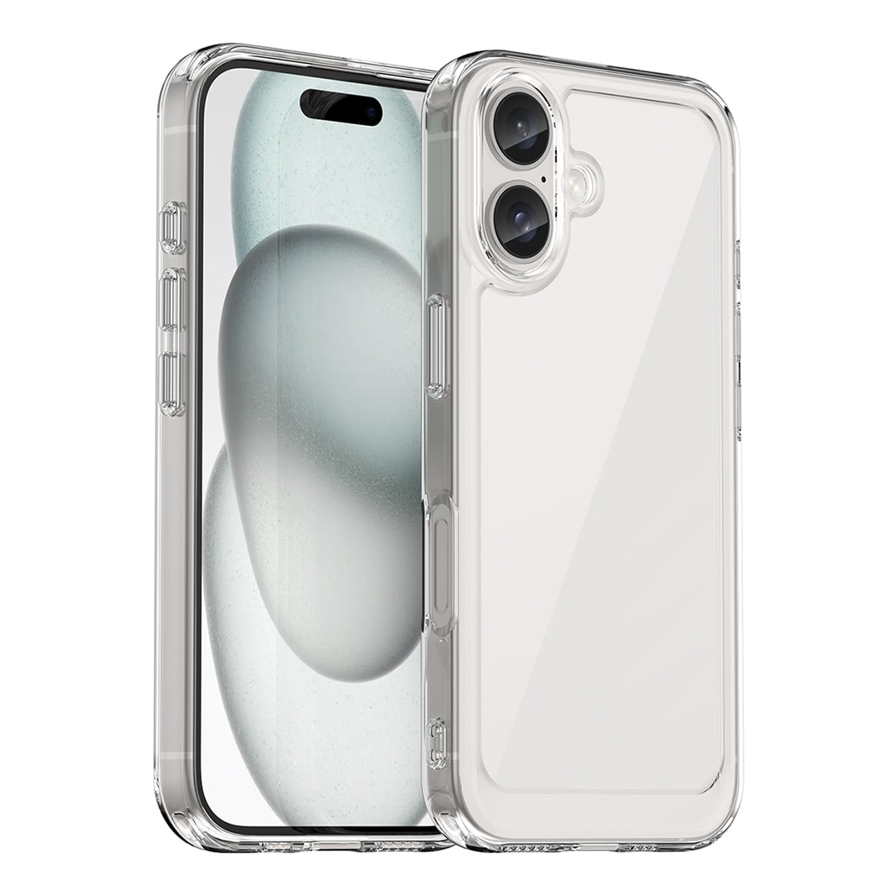 Outer Space-etui med geleramme til iPhone 16 Plus - Klar