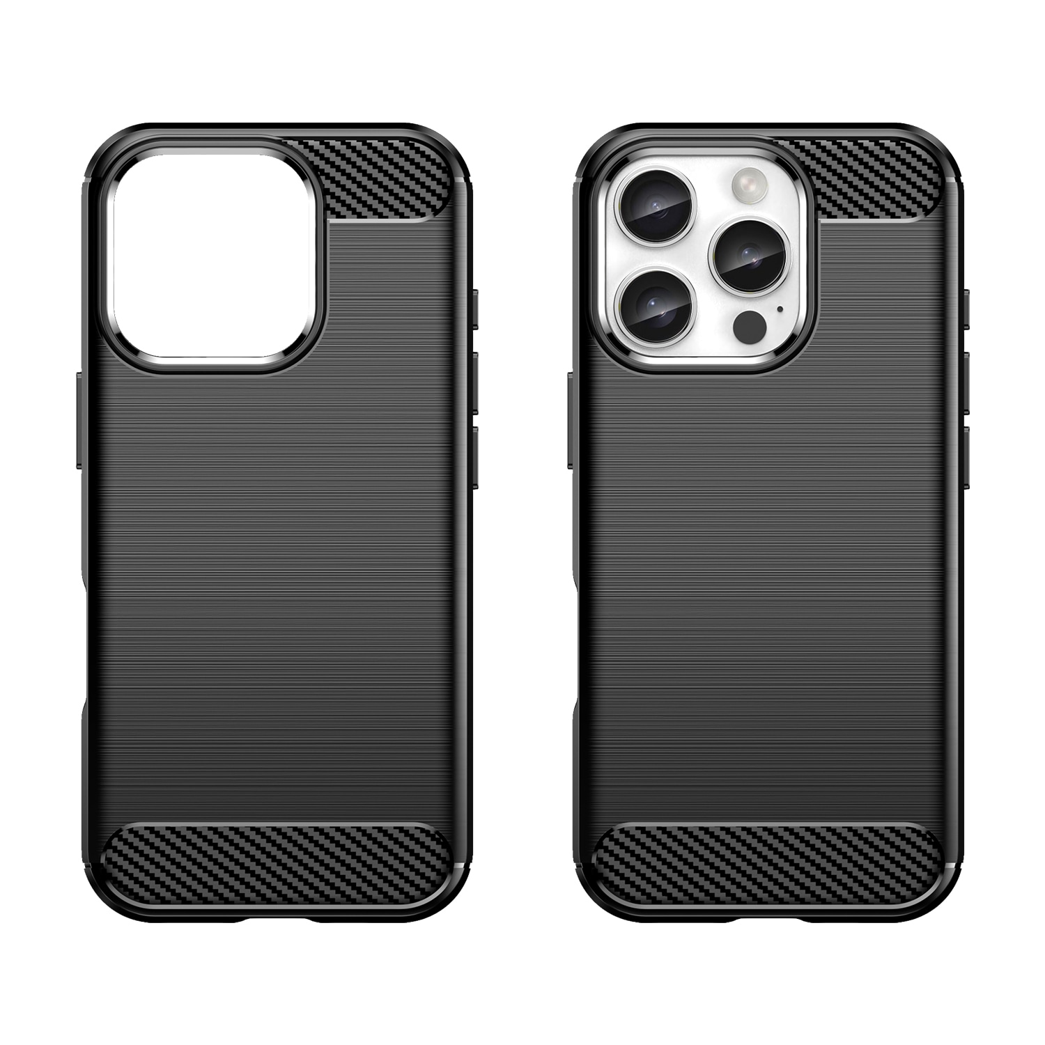 Carbon-etui til iPhone 16 Pro - sort
