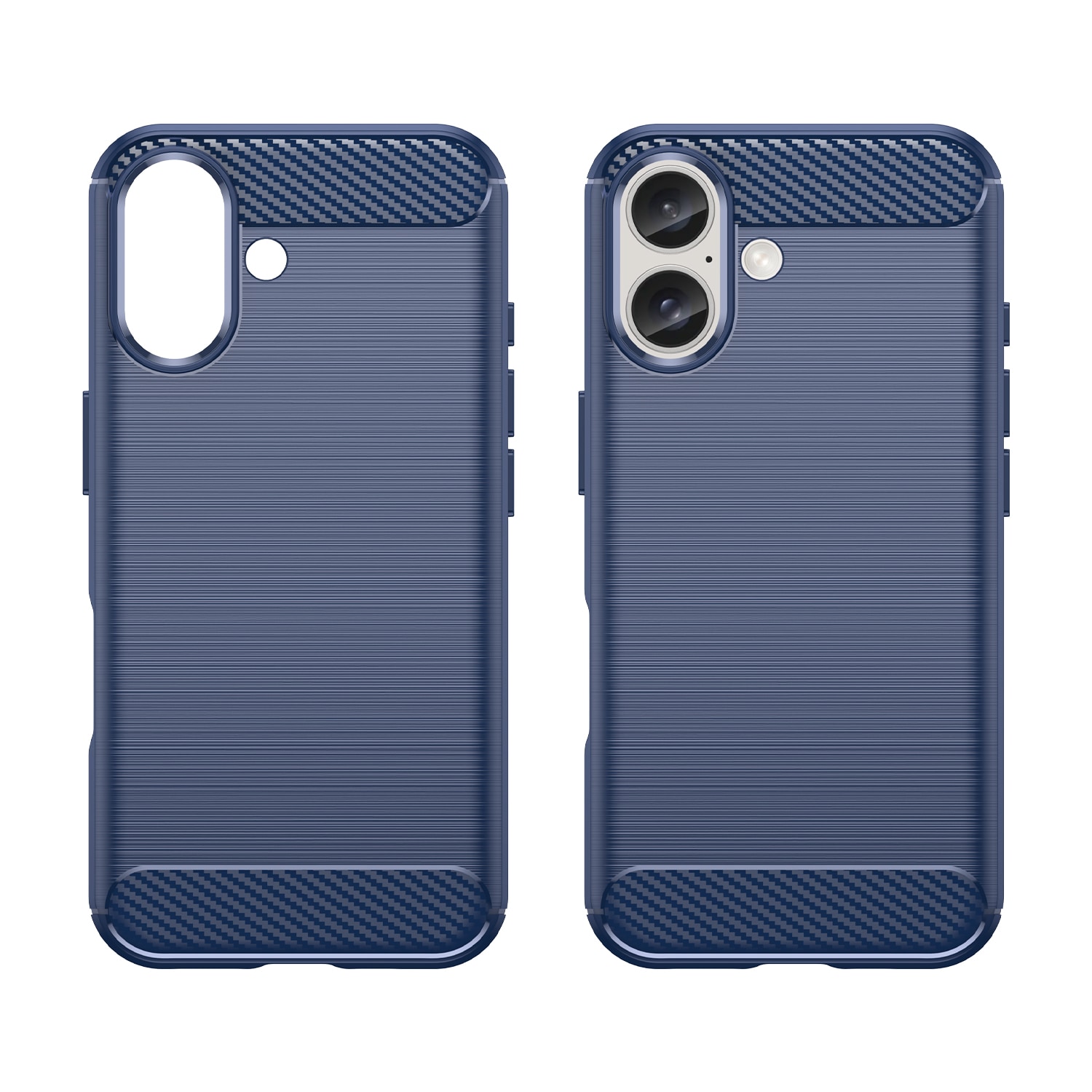 Carbon-etui til iPhone 16 Plus - Blå
