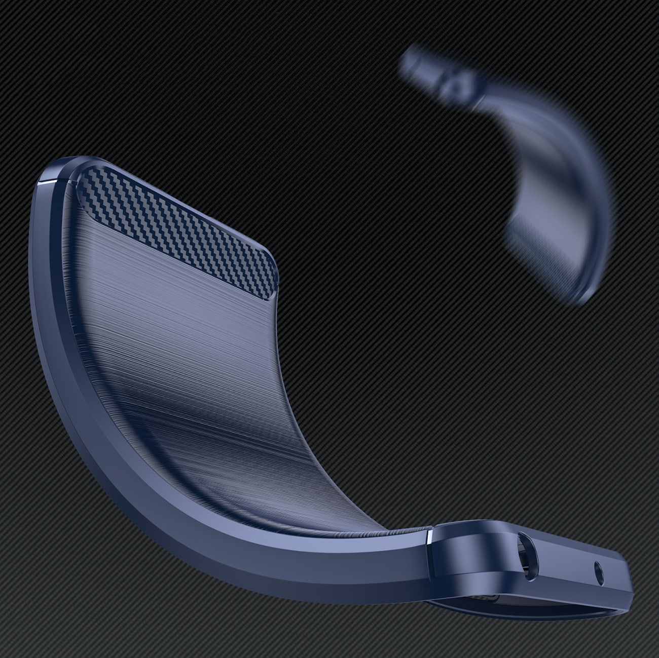 Carbon-etui til iPhone 16 Plus - Blå