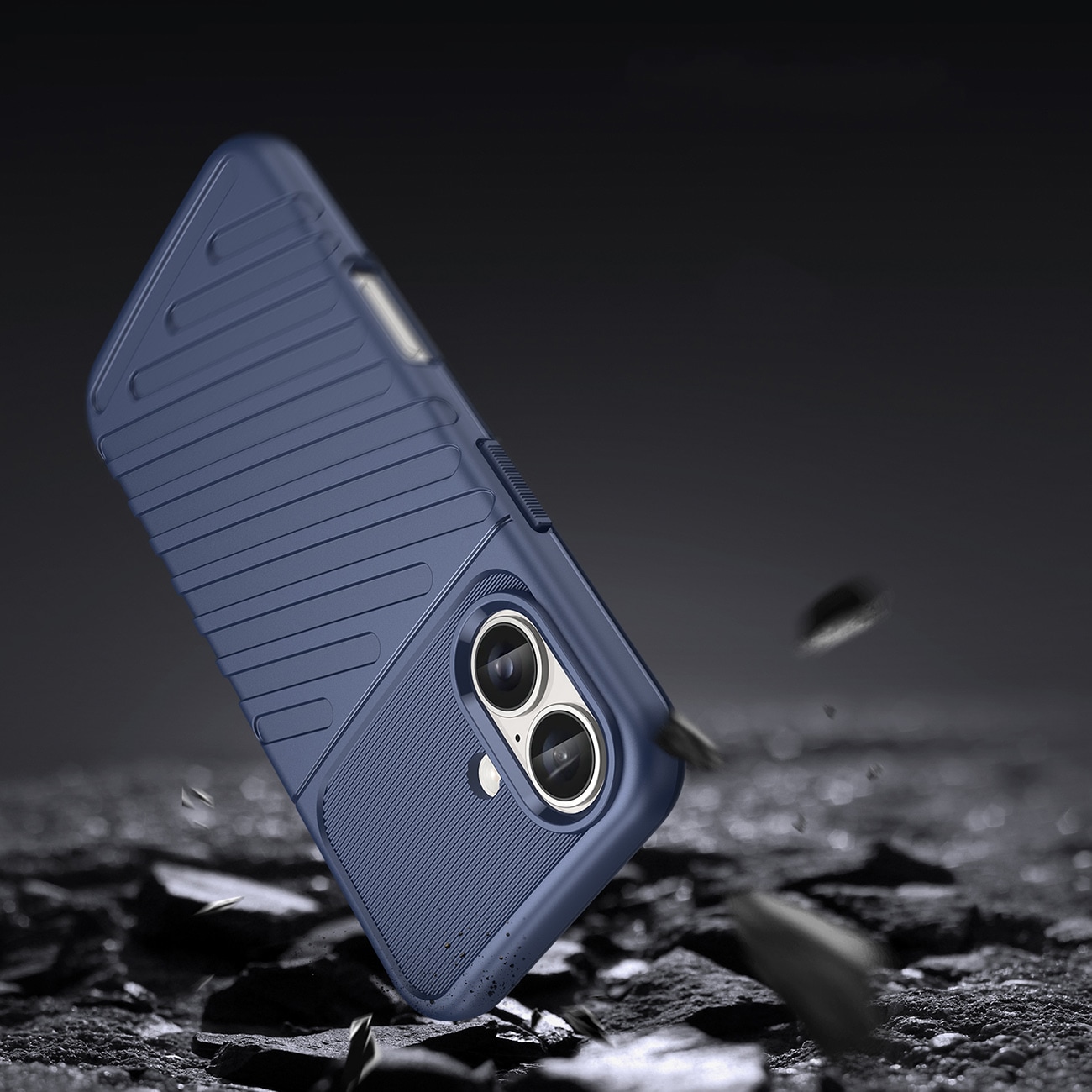 Thunder Case til iPhone 16 Silikoneetui - Blå