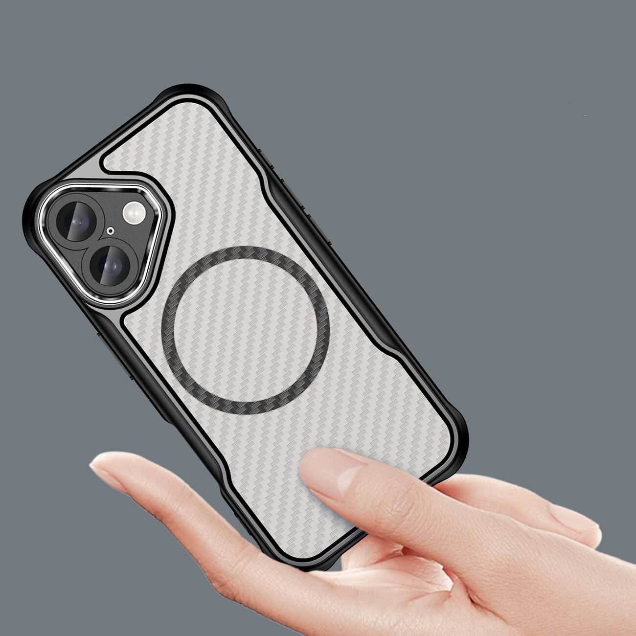 Leading Series MagSafe silikoneetui til iPhone 16 - Sort