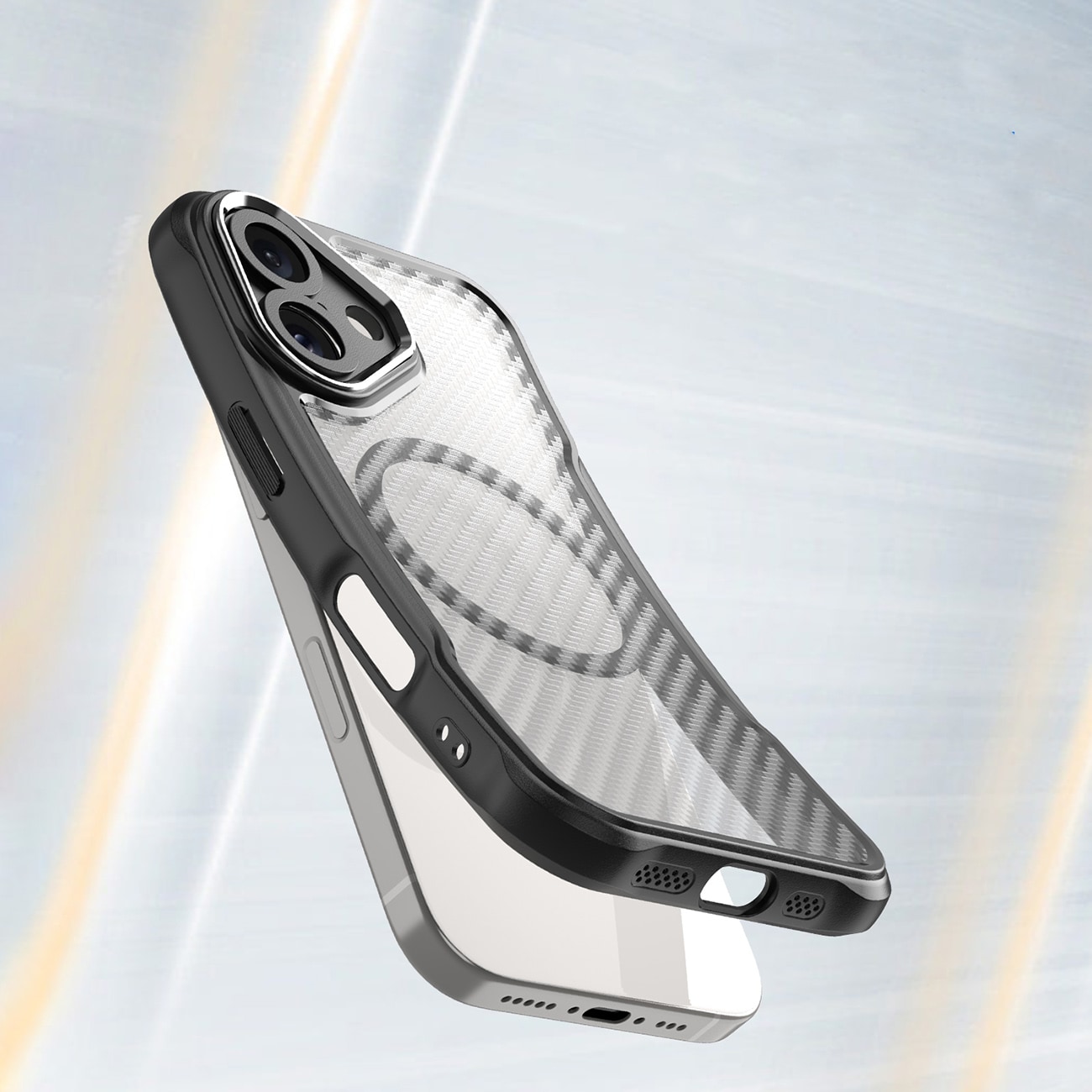 Leading Series MagSafe silikoneetui til iPhone 16 Plus - Sort