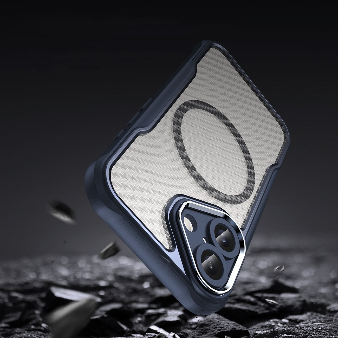 Leading Series MagSafe silikoneetui til iPhone 16 - Blå