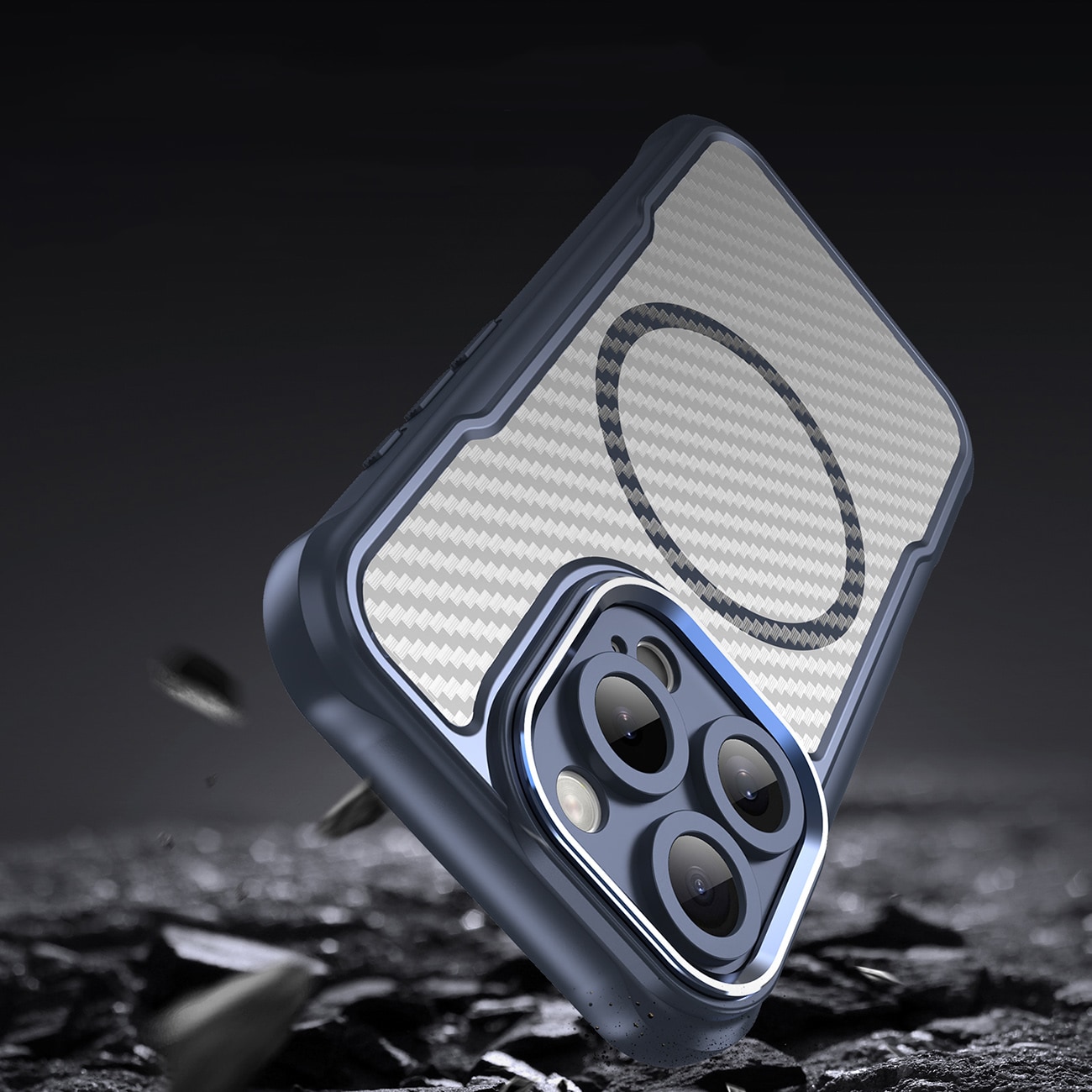 Leading Series MagSafe silikoneetui til iPhone 16 Pro - Blå