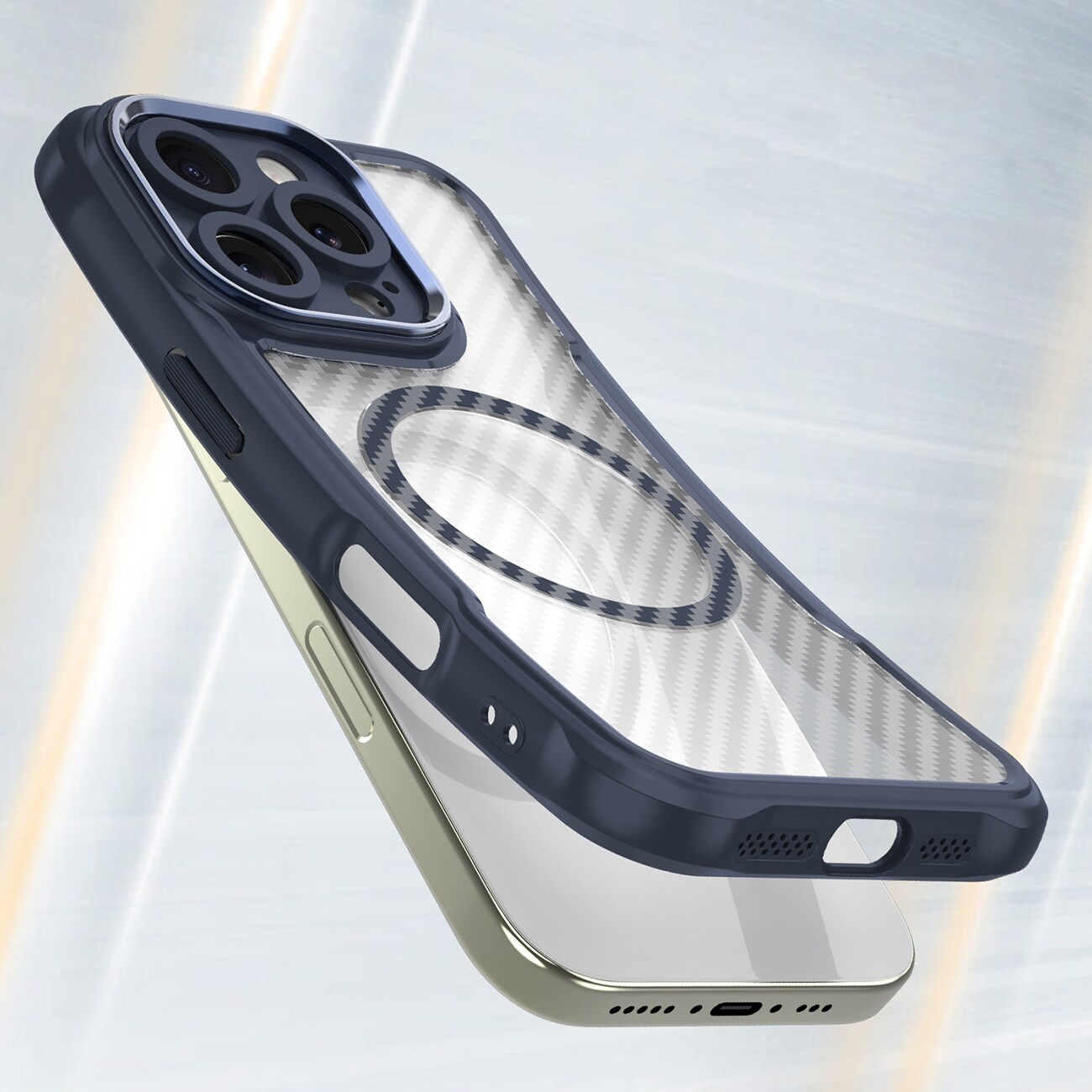 Leading Series MagSafe silikoneetui til iPhone 16 Pro Max - Blå