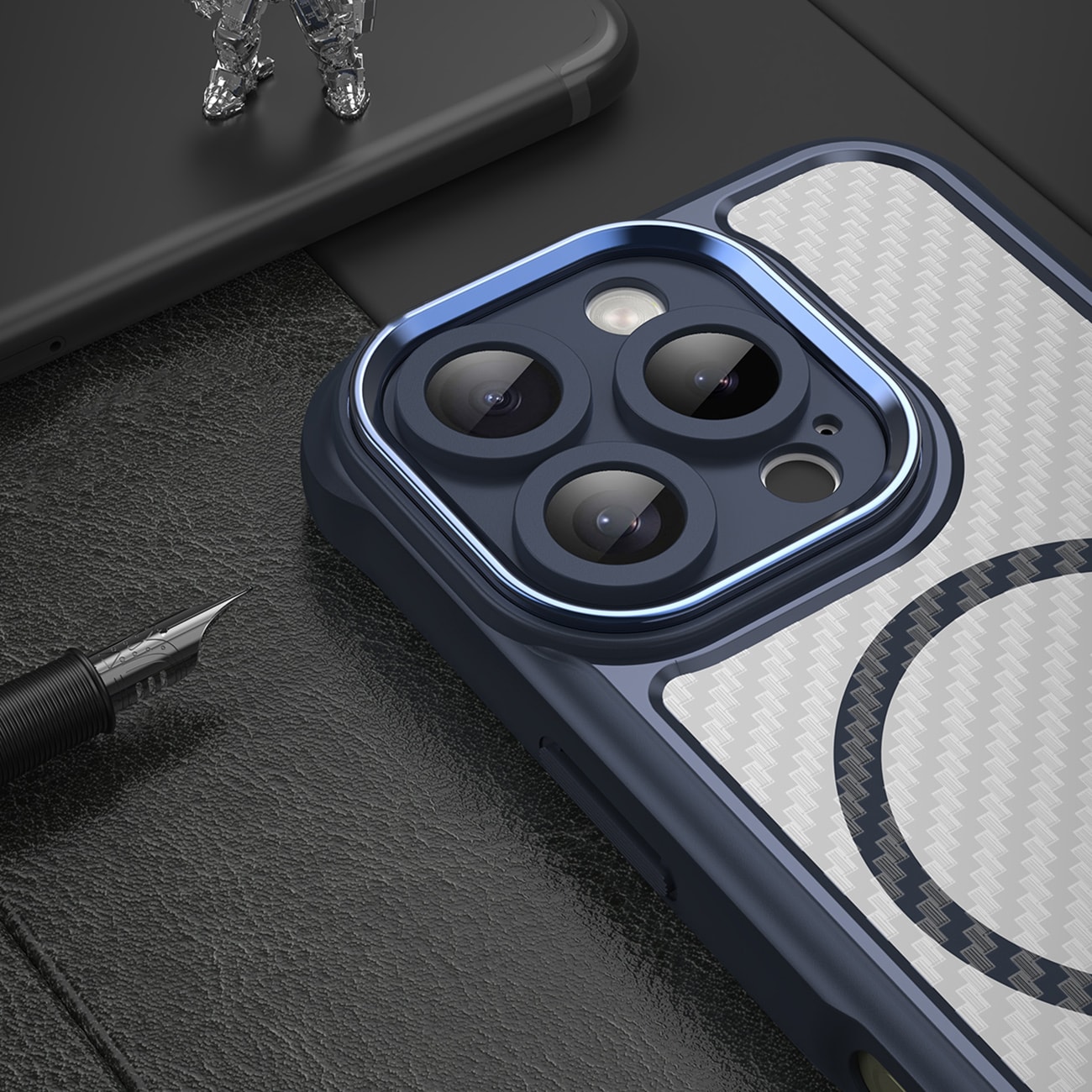 Leading Series MagSafe silikoneetui til iPhone 16 Pro Max - Blå