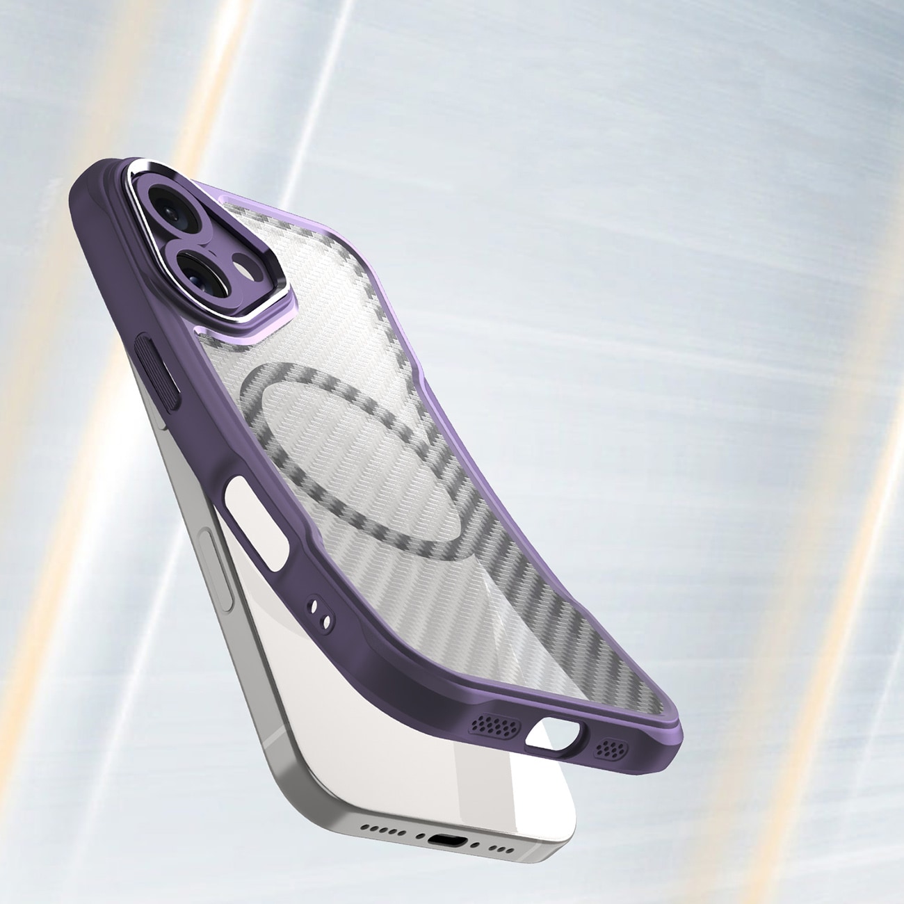 Leading Series MagSafe silikoneetui til iPhone 16 - Lilla