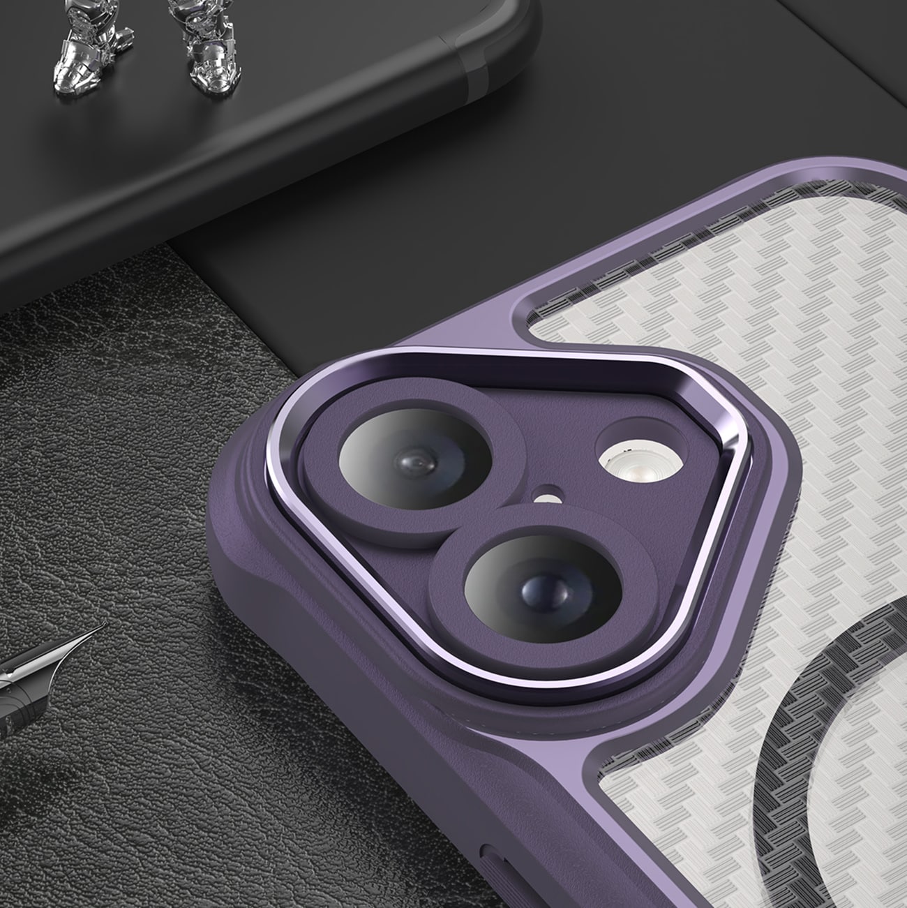 Leading Series MagSafe silikoneetui til iPhone 16 - Lilla