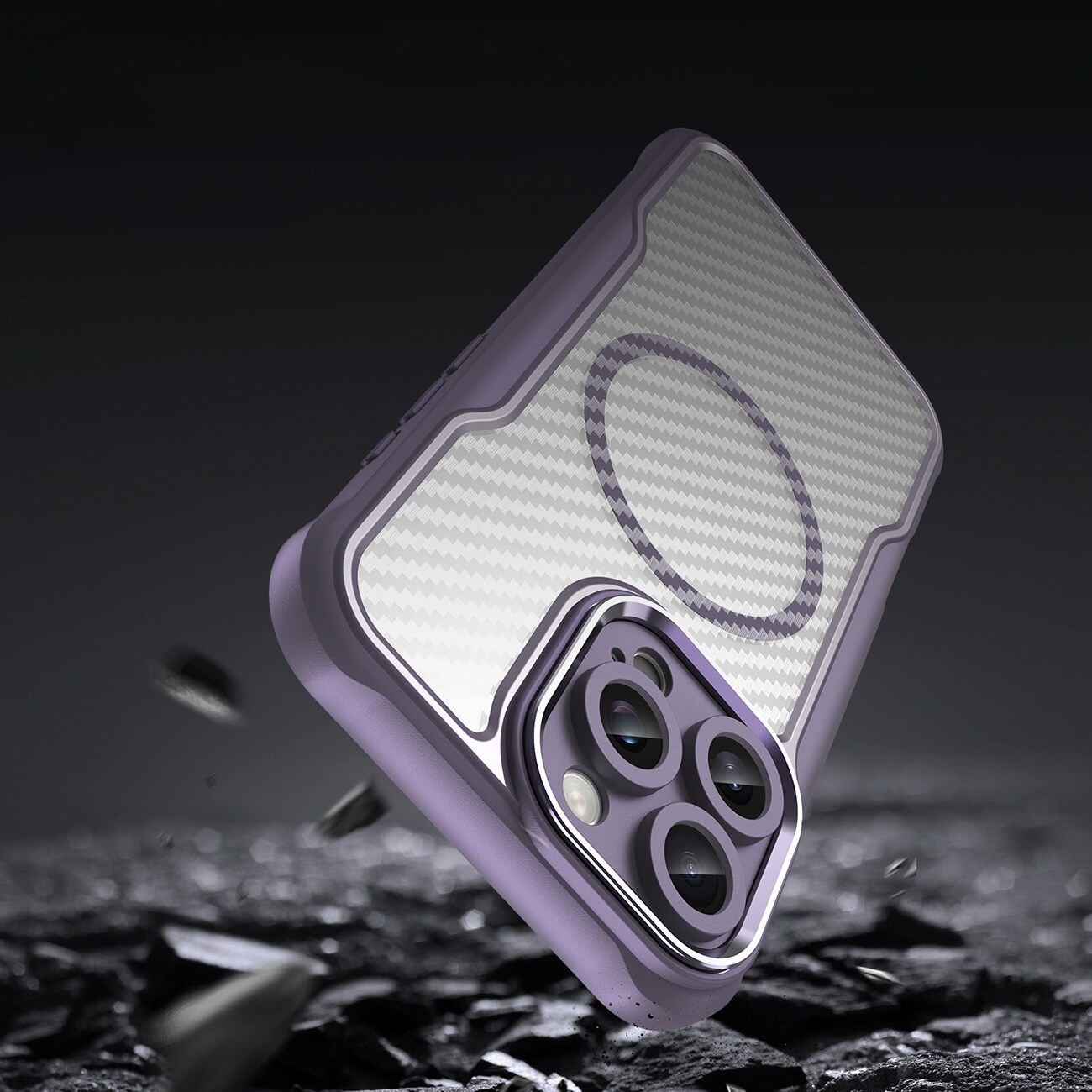 Leading Series MagSafe silikoneetui til iPhone 16 Pro Max - Lilla