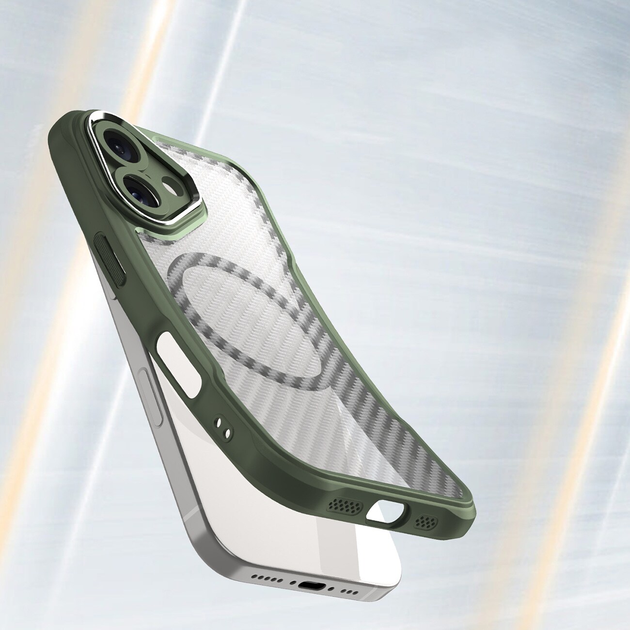 Leading Series MagSafe silikoneetui til iPhone 16 - Grøn
