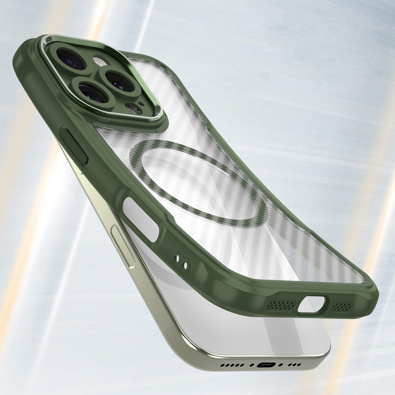Leading Series MagSafe silikoneetui til iPhone 16 Pro - Grøn