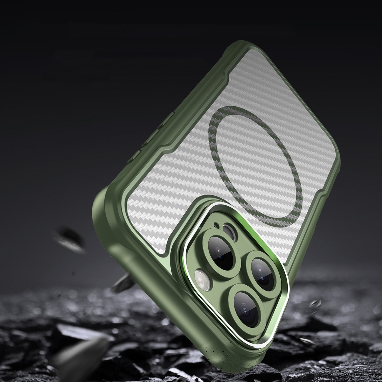 Leading Series MagSafe silikoneetui til iPhone 16 Pro Max - Grøn