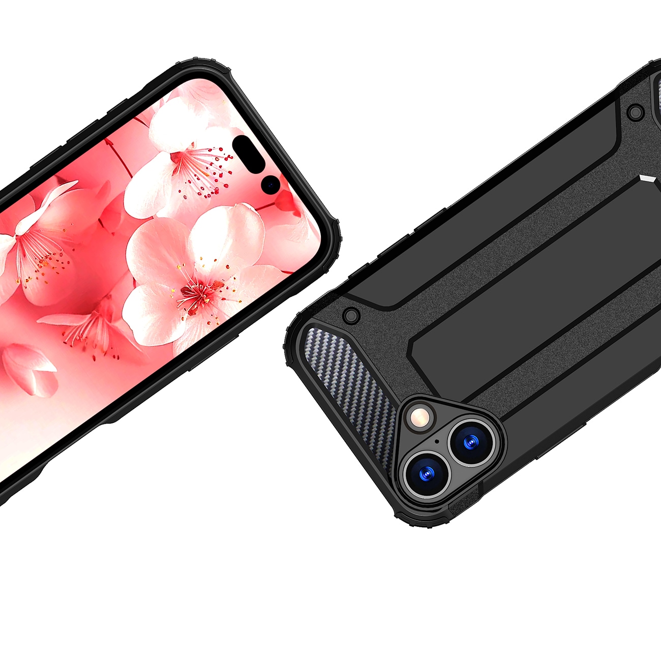 Hybrid Armor iPhone 16 Plus-etui - sort
