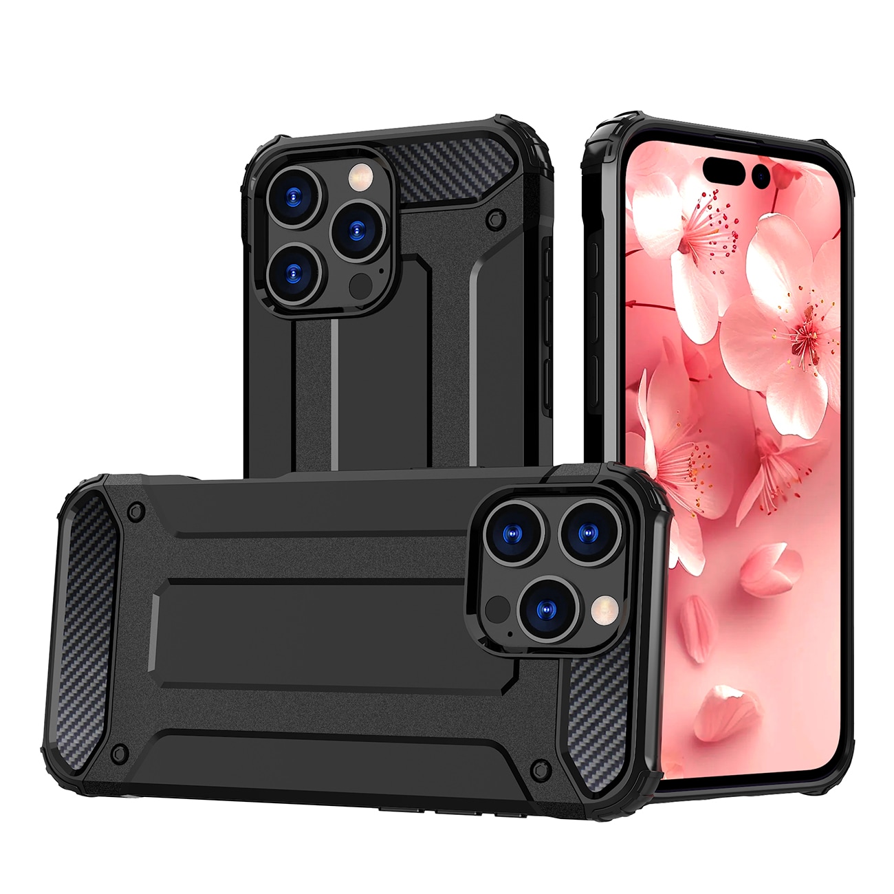 Hybrid Armor iPhone 16 Pro-etui - sort