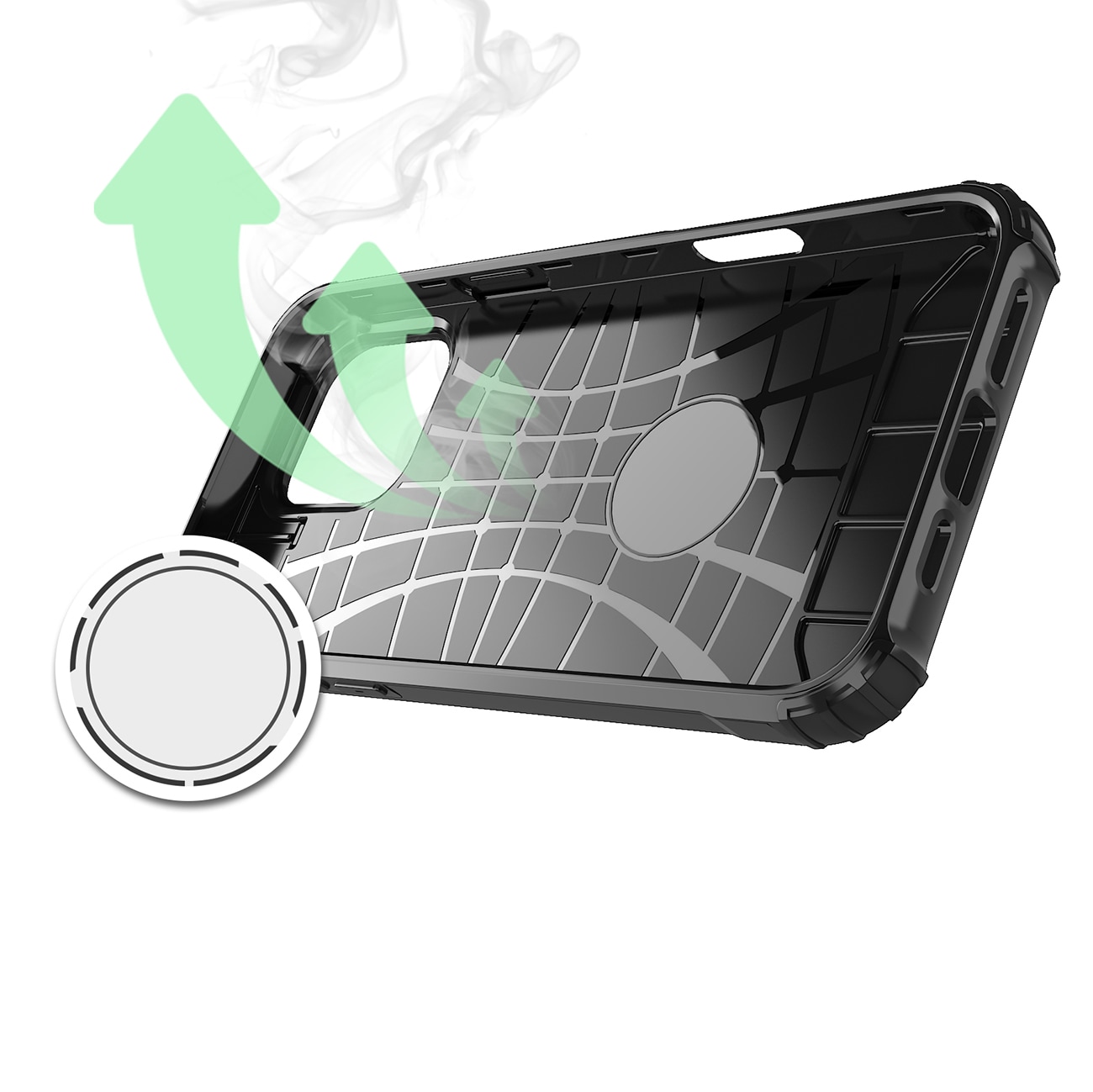 Hybrid Armor iPhone 16 Pro-etui - sort