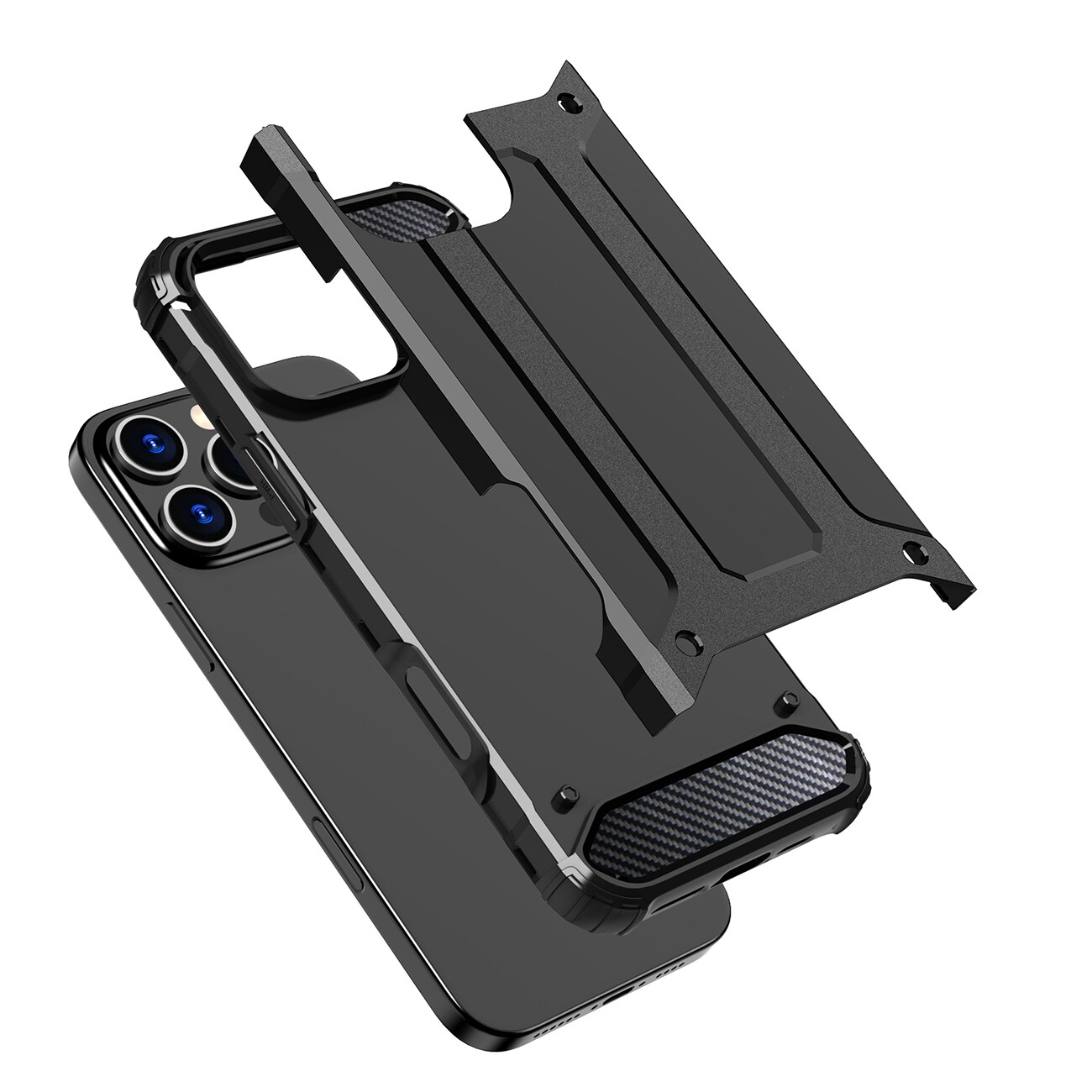 Hybrid Armor iPhone 16 Pro-etui - sort