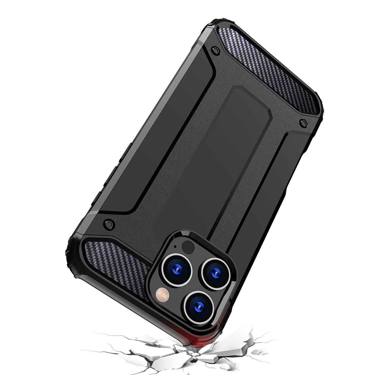 Hybrid Armor iPhone 16 Pro-etui - sort