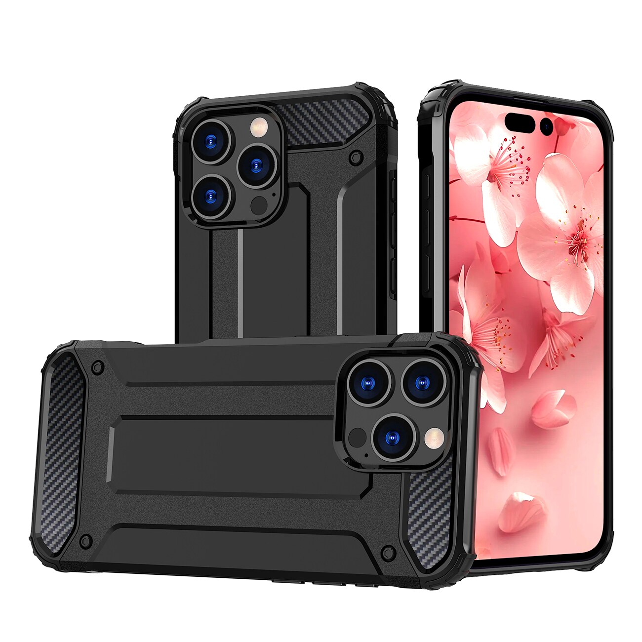 Hybrid Armor iPhone 16 Pro Max-etui - sort