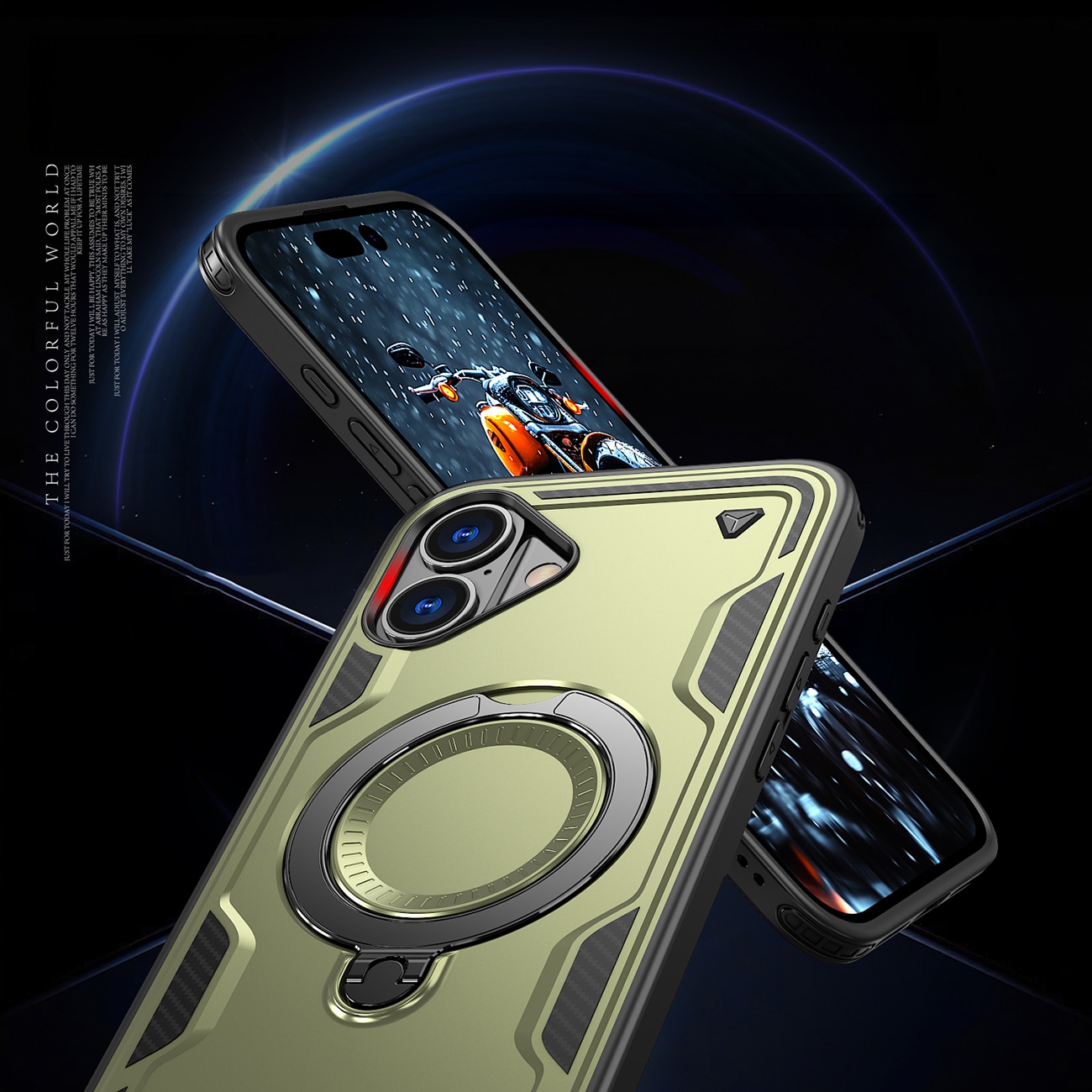 Hybrid Armor Trendy Etui med MagSafe til iPhone 16 Plus - Grøn