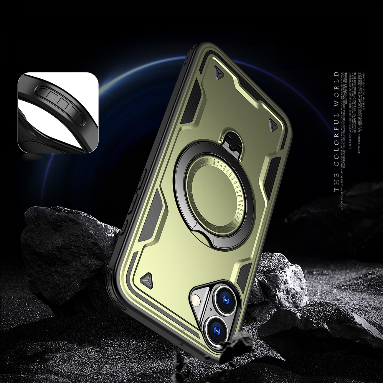 Hybrid Armor Trendy Etui med MagSafe til iPhone 16 Plus - Grøn