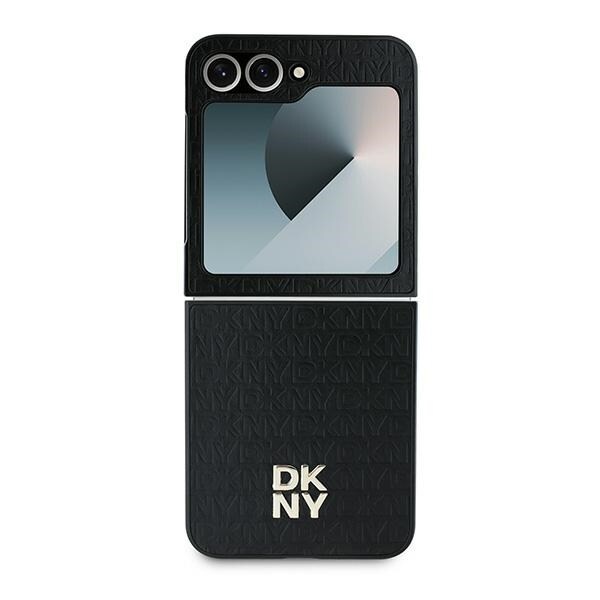 DKNY Repeat Pattern Stack Logo Case til Samsung Galaxy Z Flip6 - Sort