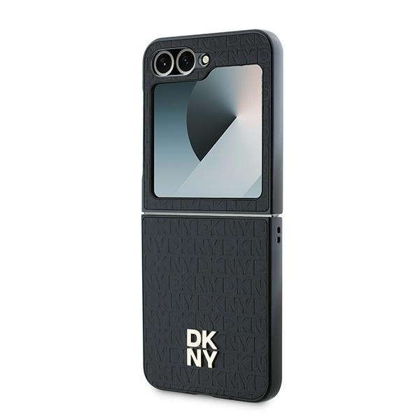 DKNY Repeat Pattern Stack Logo Case til Samsung Galaxy Z Flip6 - Sort