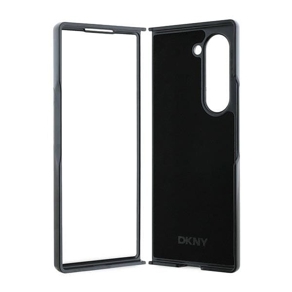 DKNY Checkered Pattern Printed Stripes etui til Samsung Galaxy Z Fold 6 - sort