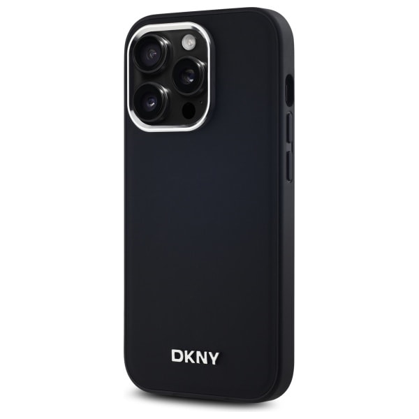 DKNY MagSafe iPhone 14 Pro-etui med almindeligt logo - sort
