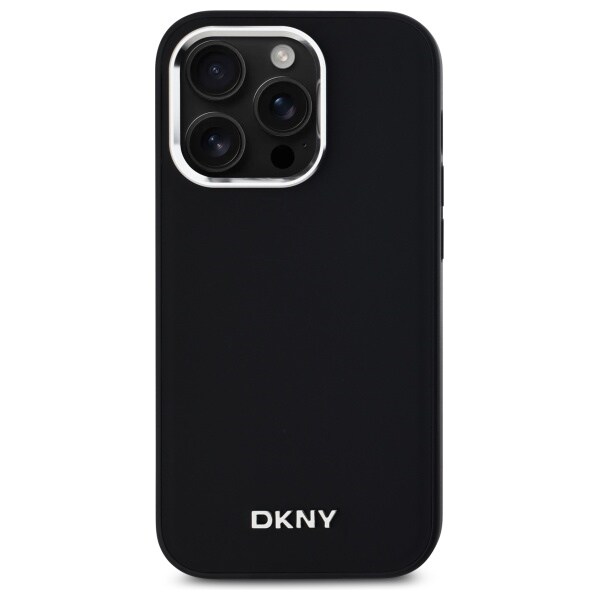 DKNY MagSafe iPhone 14 Pro-etui med almindeligt logo - sort