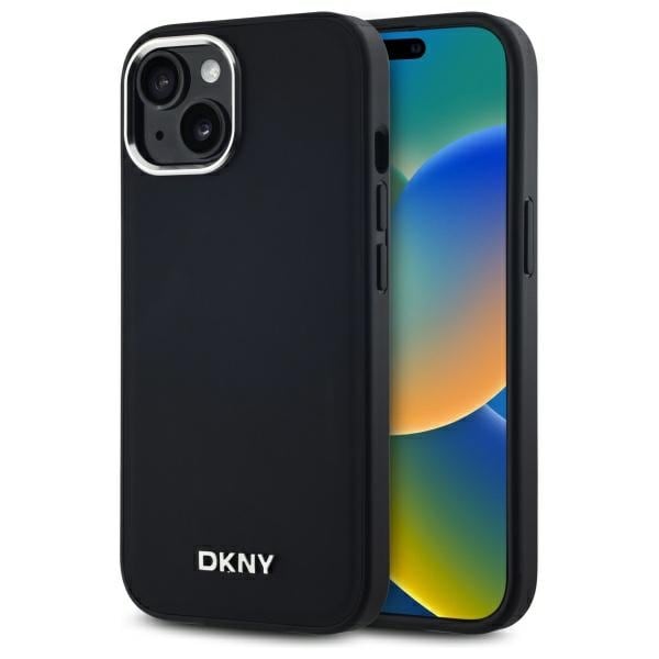 DKNY Plain Logo MagSafe iPhone 14 Etui - Sort