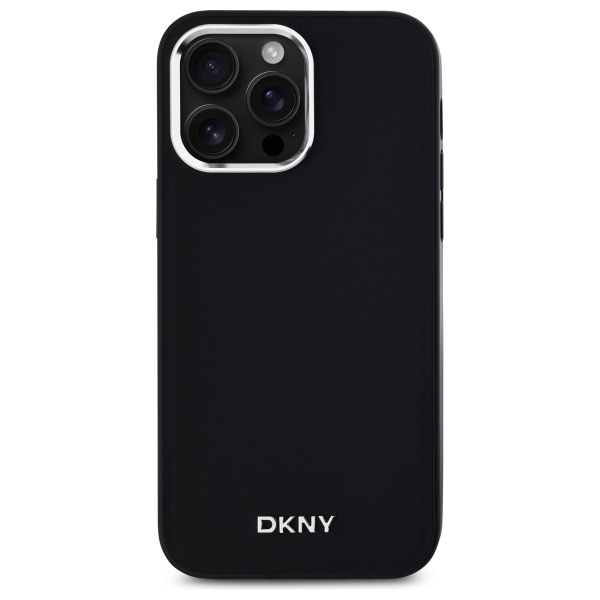 DKNY MagSafe iPhone 14 Pro Max-etui med almindeligt logo - sort