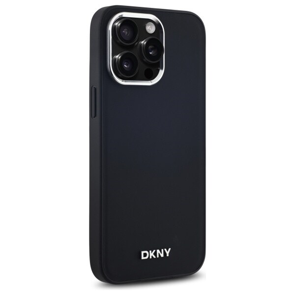 DKNY MagSafe iPhone 14 Pro Max-etui med almindeligt logo - sort