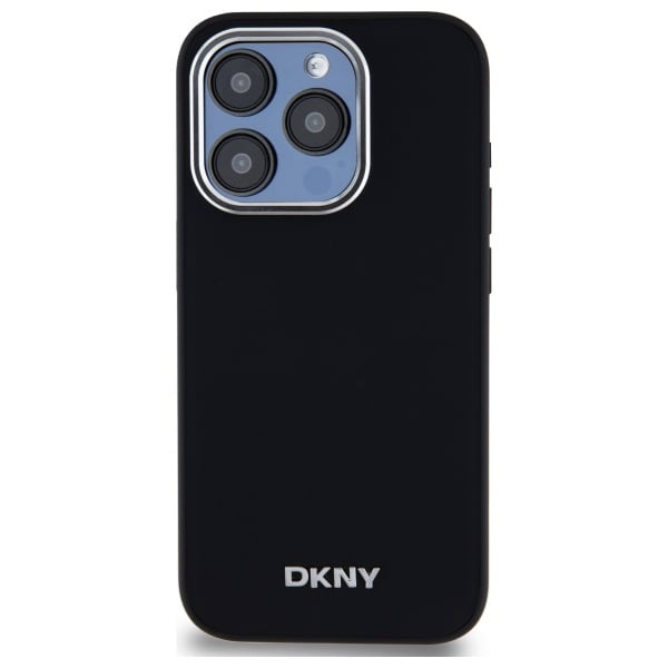 DKNY MagSafe iPhone 15 Pro-etui med almindeligt logo - sort