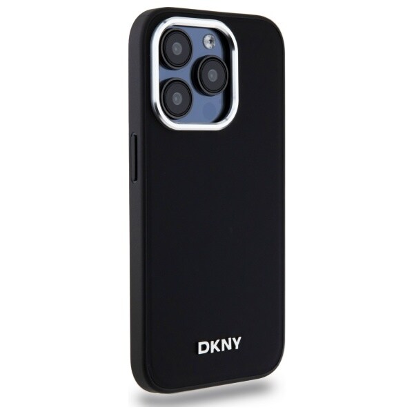 DKNY MagSafe iPhone 15 Pro-etui med almindeligt logo - sort
