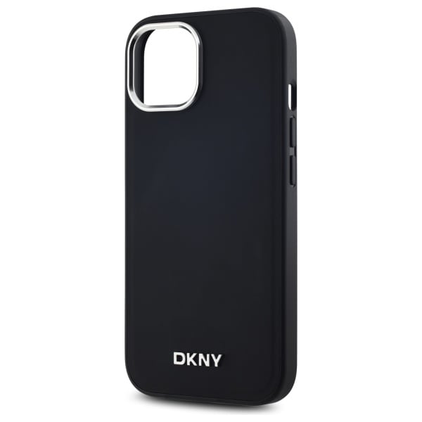 DKNY Plain Logo MagSafe iPhone 15 Plus-etui - Sort