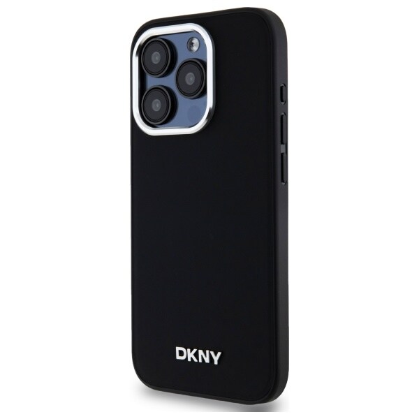DKNY MagSafe iPhone 15 Pro Max-etui med almindeligt logo - sort