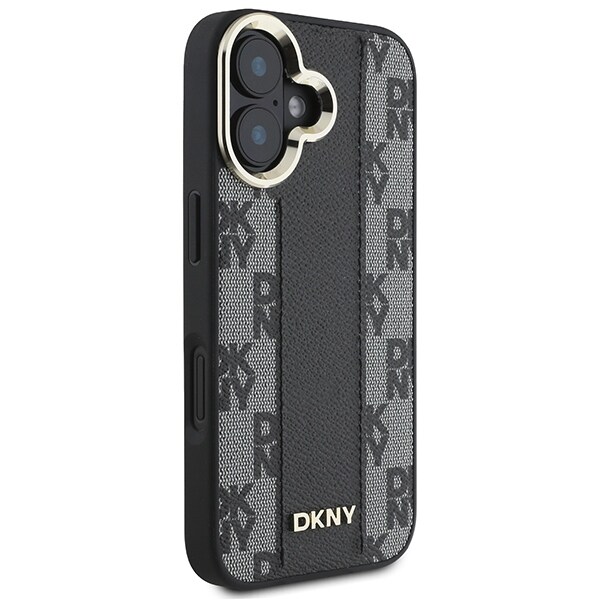 DKNY ternet mønster Magsafe iPhone 16 etui - sort