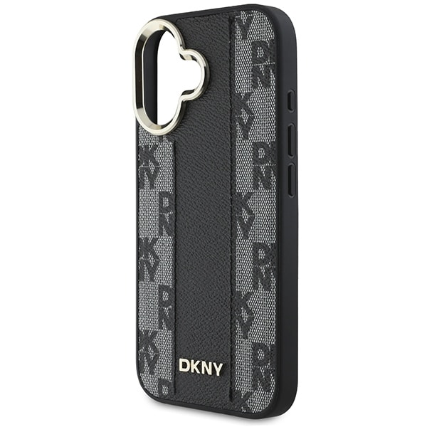 DKNY ternet mønster Magsafe iPhone 16 etui - sort