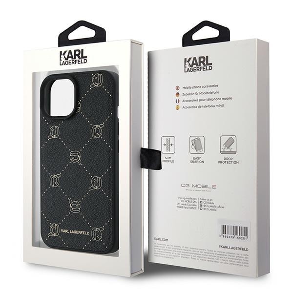 Karl Lagerfeld Karl Head MagSafe-etui til iPhone 15 Plus - Sort