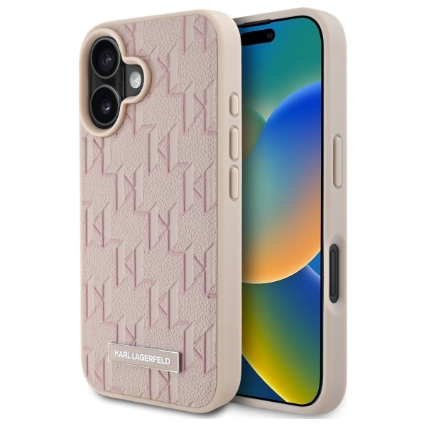 Karl Lagerfeld Hot Stamp Magsafe iPhone 16 etui - Pink