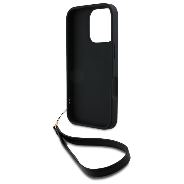 DKNY håndledsrem med lagerlogo iPhone 16 Pro-etui - sort