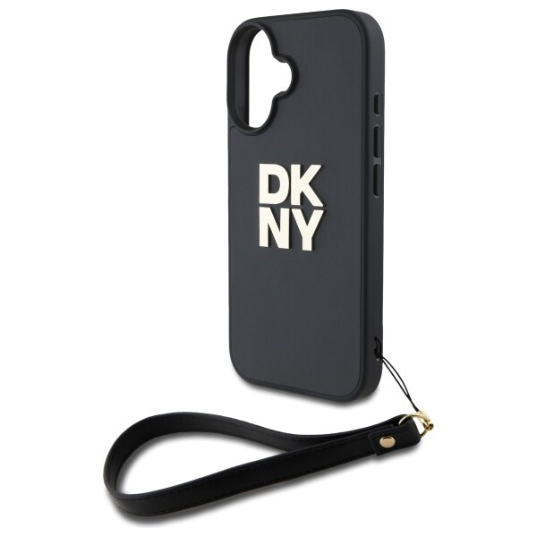 DKNY Håndledsrem Stock Logo iPhone 16 Etui - Sort