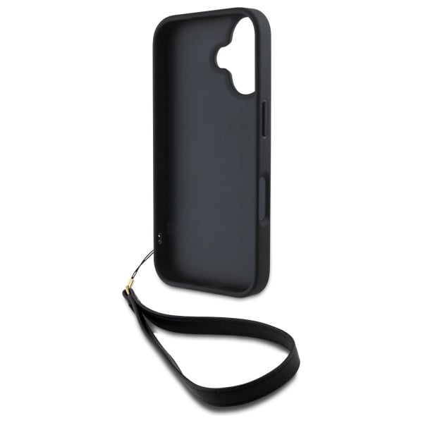 DKNY Håndledsrem Stock Logo iPhone 16 Etui - Sort