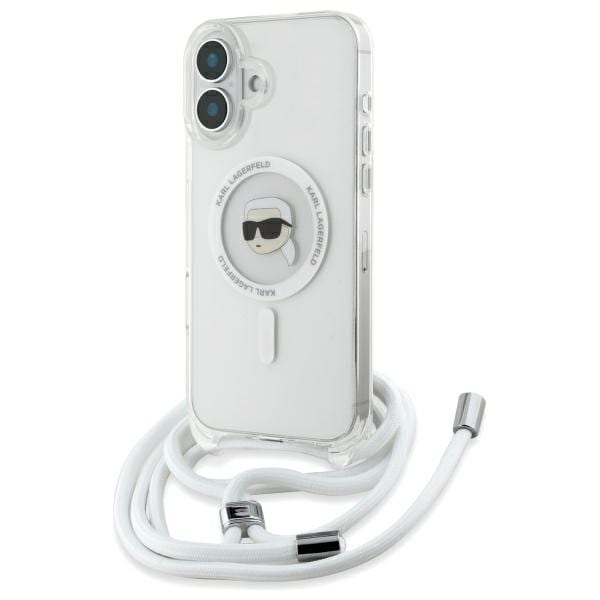 Karl Lagerfeld Crossbody IML Karl Head Magsafe Etui til iPhone 16 - Klar